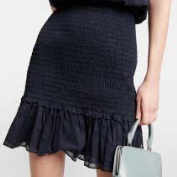 Veronica Beard Aberdeen Cotton
Smocked Mini Dress Navy Blue Size
M - Picture 6 of 12